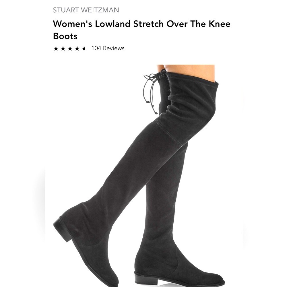 STUART WEITZMAN Women's Lowland Stretch Over The Knee Boots in Black